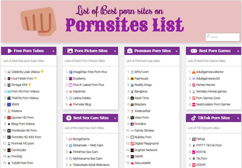 pornsitelister